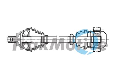 Приводной вал в сборе AUDI Q3, SEAT ATECA, TRAKMOTIVE (302002)