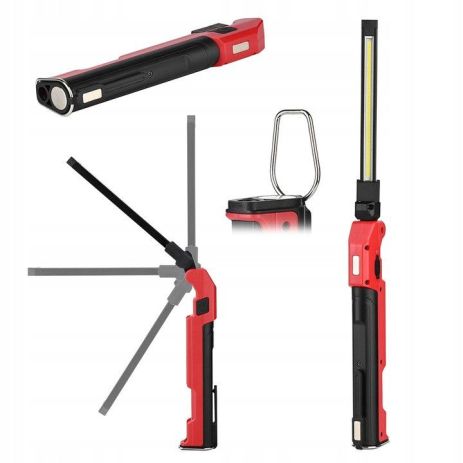 Складаний ліхтарик (COB+LED) акумуляторний з магнітом ULTRA-SLIM PROTESTER PRO-FL0103S