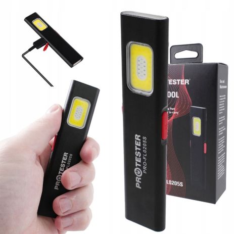 Кишеньковий ліхтарик EDC світлодіодний (COB) акумуляторний з магнітом PROTESTER PRO-FL0205S