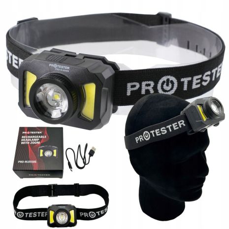Фонарик налобный светодиодный (LED) с зумом PROTESTER PRO-HL0550S