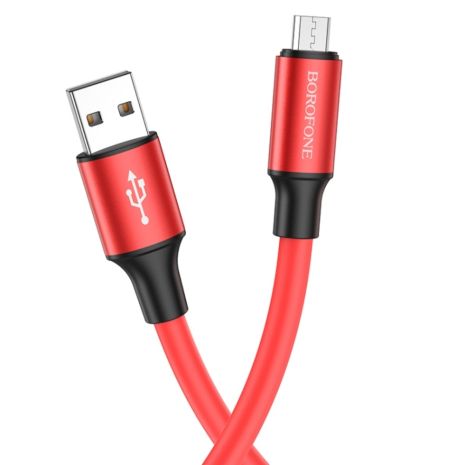 Кабель Borofone BX82 USB to MicroUSB 1m красный Кабель Borofone BX82 USB to MicroUSB 1m красный