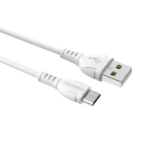 Кабель Borofone BX51 USB to MicroUSB 1m білий Кабель Borofone BX51 USB to MicroUSB 1m білий