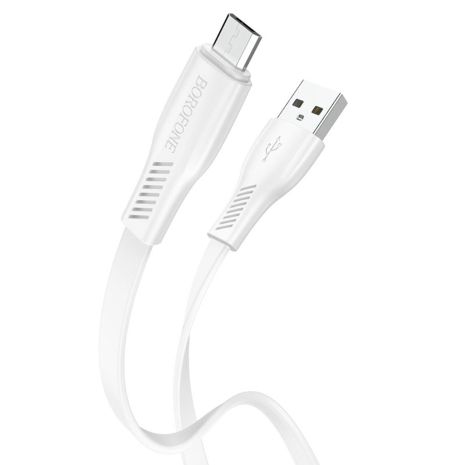 Кабель Borofone BX85 USB to MicroUSB 1m белый