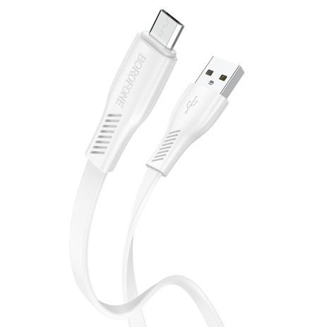 Кабель Borofone BX85 USB to MicroUSB 1m белый