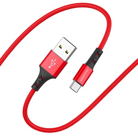 Кабель Borofone BX20 USB to MicroUSB 1m красный