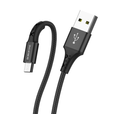 Кабель Borofone BX20 USB to MicroUSB 1m чорний Кабель Borofone BX20 USB to MicroUSB 1m чорний