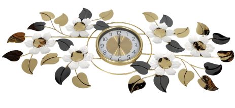 Безшумний настінний годинник (54х121 см) металевий OV-0142