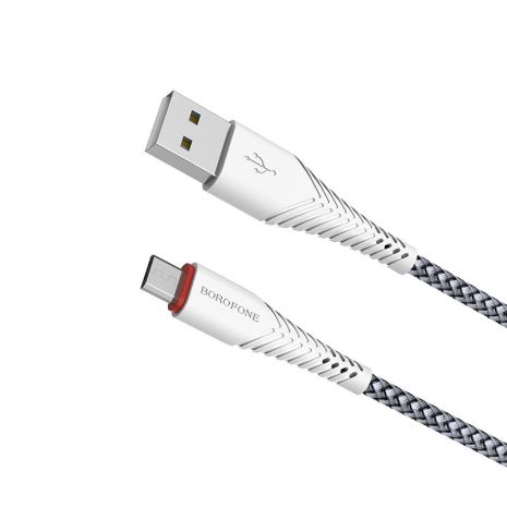Кабель Borofone BX25 USB to MicroUSB 1m білий