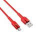 Кабель Borofone BU17 с индикатором USB to MicroUSB 1.2m красный Кабель Borofone BU17 с индикатором USB to MicroUSB 1.2m красный