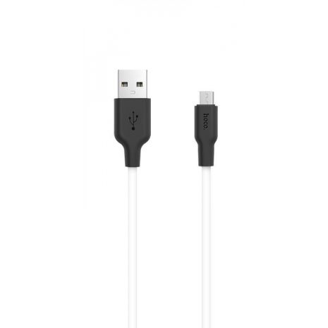 Кабель Hoco X21 USB to MicroUSB 1m черно-белый