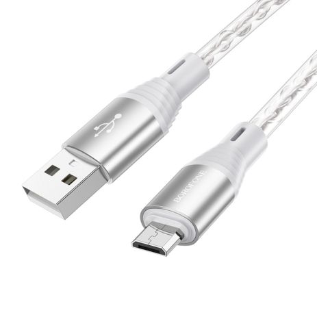 Кабель Borofone BX96 USB to MicroUSB 1m серый Кабель Borofone BX96 USB to MicroUSB 1m серый