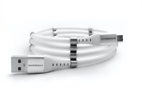USB кабель магнітний Supercalla Micro 1m білий