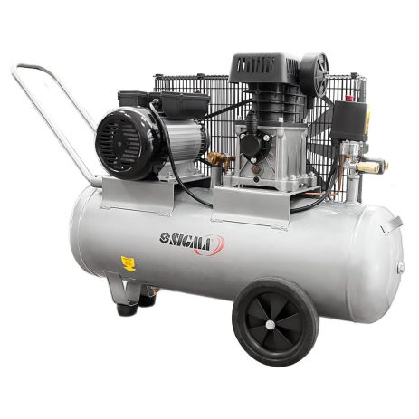 Компрессор двухцилиндровый ременной 2.5кВт 335л/мин 10бар 50л (2 крана) SIGMA (7044121) Компрессор двухцилиндровый ременной 2.5кВт 335л/мин 10бар 50л (2 крана) SIGMA (7044121)