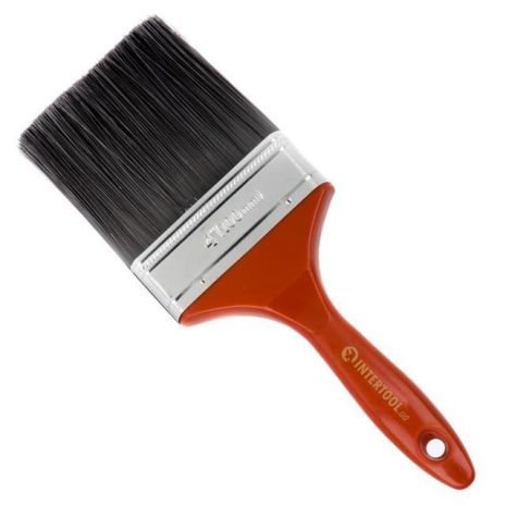 Флейцевая кисть "Лакра", 102×20×83 мм, пластиковая ручка INTERTOOL KT-1502