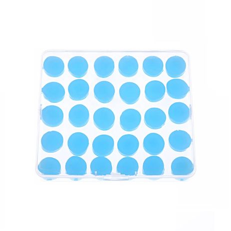 Беруши силиконовые BSCB30C мягкие принимающие форму комплект 30шт в кейсе Blue