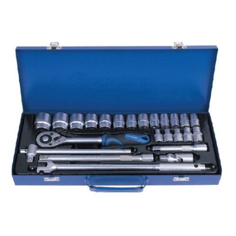 Инструментальный набор 1/2" 24 шт. в металлическом кейсе СТАНДАРТ СНГ ST-1224
