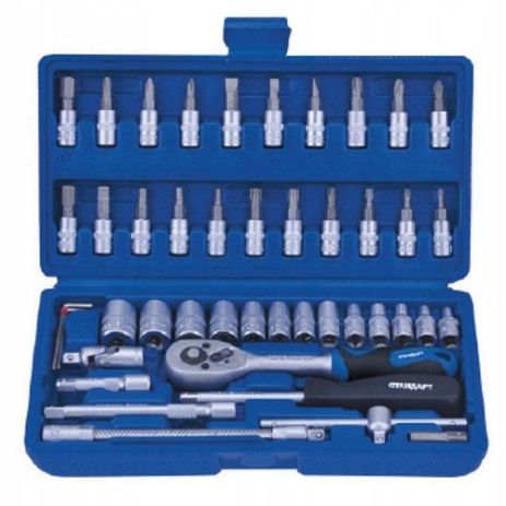 Набір інструментів 1/4" 46 шт., СТАНДАРТ СНД (ST-1446)