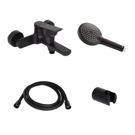Акционный набор Qtap: Смеситель для душа Slavonice QTSLA259BLM45918+Лейка Rucni QTRUCA120O3KBB+Шланг Hadice Акционный набор Qtap: Смеситель для душа Slavonice QTSLA259BLM45918+Лейка Rucni QTRUCA120O3KBB+Шланг Hadice