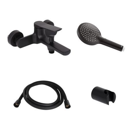 Акционный набор Qtap: Смеситель для душа Slavonice QTSLA259BLM45918+Лейка Rucni QTRUCA120O3KBB+Шланг Hadice Акционный набор Qtap: Смеситель для душа Slavonice QTSLA259BLM45918+Лейка Rucni QTRUCA120O3KBB+Шланг Hadice