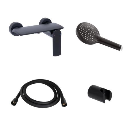 Акционный набор Qtap: Смеситель для душа Slavonice QTSLA266BLM45908+Лейка Rucni QTRUCA120O3KBB+Шланг Hadice Акционный набор Qtap: Смеситель для душа Slavonice QTSLA266BLM45908+Лейка Rucni QTRUCA120O3KBB+Шланг Hadice