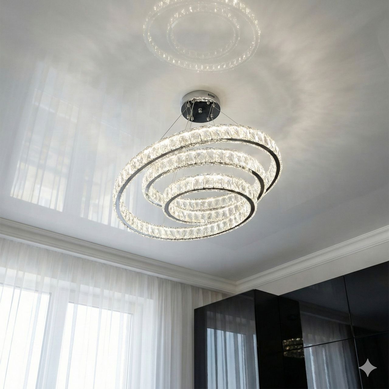 Люстра хрустальная подвесная LED Diasha 92W до 20 м² цвет Хром D8876/600CH Люстра хрустальная подвесная LED Diasha 92W до 20 м² цвет Хром D8876/600CH