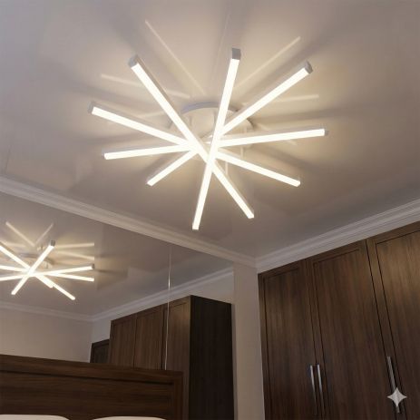 Современный светильник в гостиную Diasha 70W до 16 м² цвет Белый SX815/5WH