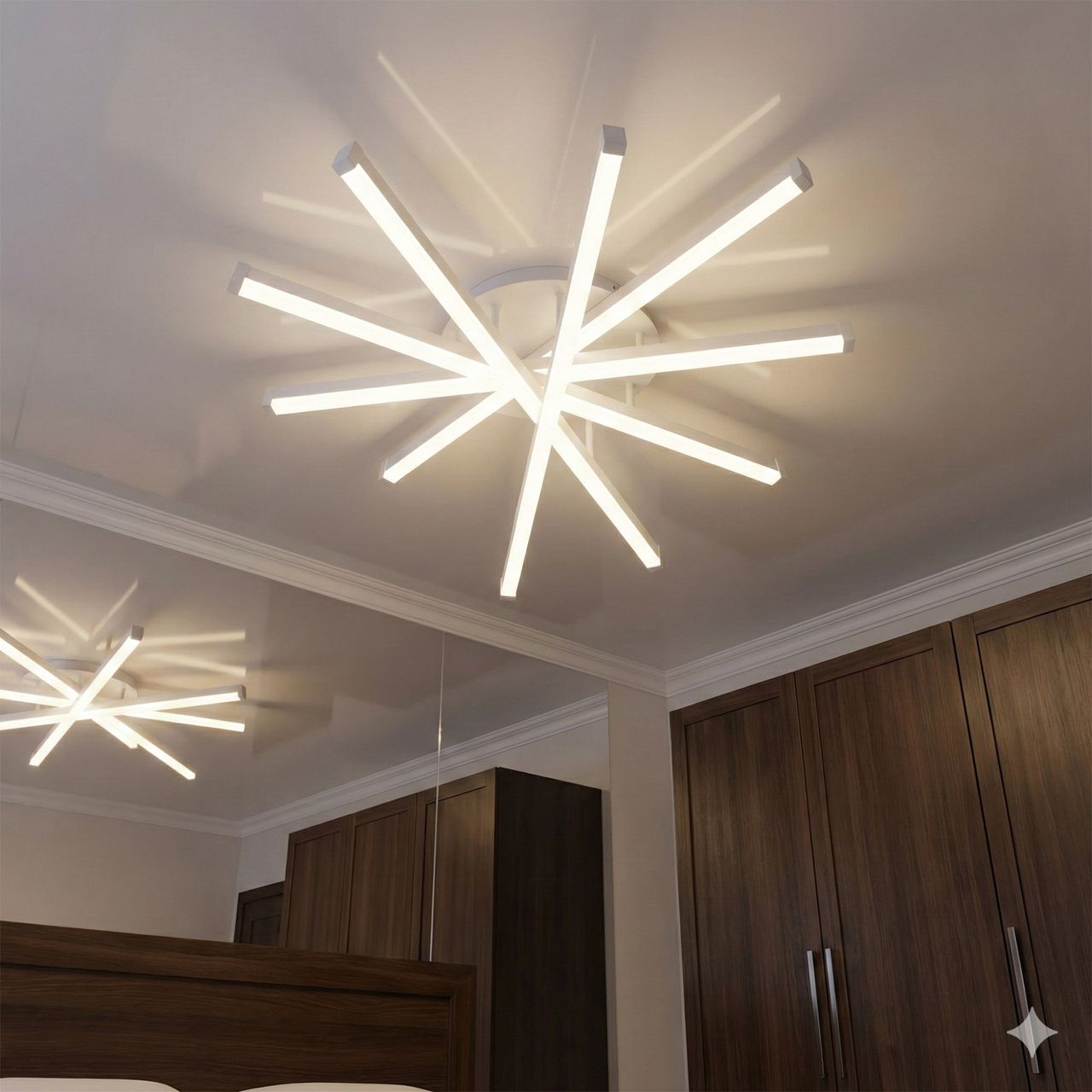 Современный светильник в гостиную Diasha 70W до 16 м² цвет Белый SX815/5WH Современный светильник в гостиную Diasha 70W до 16 м² цвет Белый SX815/5WH