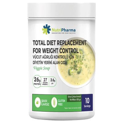 Дієтична добавка Поживний суп "Овочевий" Nutripharma, 600 г Дієтична добавка Поживний суп "Овочевий" Nutripharma, 600 г