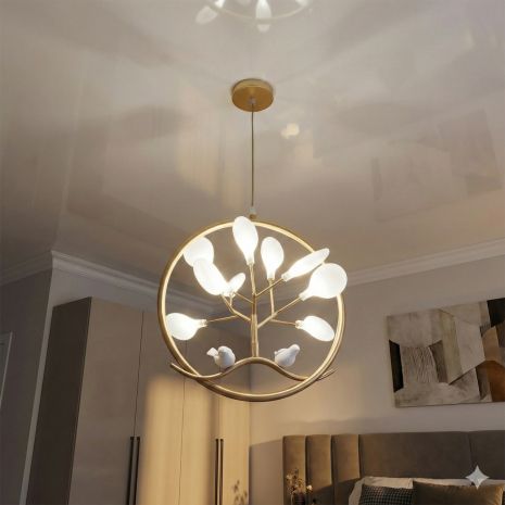 Світильник з дрібними абажурами Diasha цоколь G4 ламп 9 шт колір Золотистий HXD8031/1GD