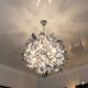 Люстра современная классика с лепестками Diasha цоколь E14 ламп 40 шт цвет Хром 7229-32+8P HR