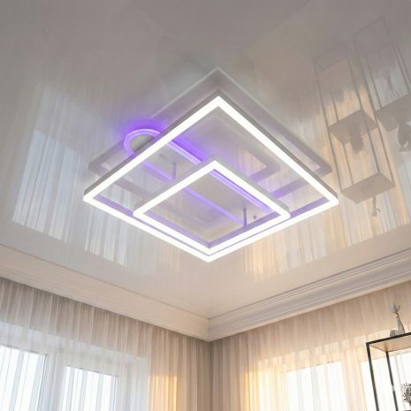 Люстра хай-тек LED Diasha 86W до 18 м² колір Білий 2551WH LED 3color dimmer