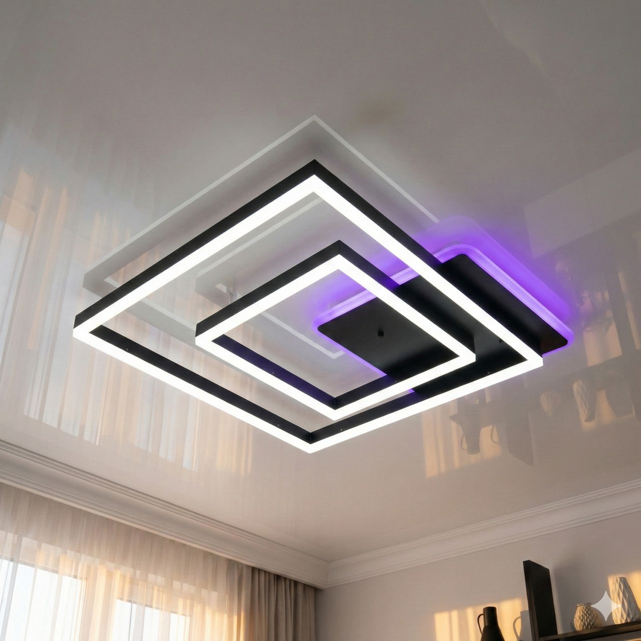 Люстра потолочная в комнату Diasha 84W до 18 м² цвет Черный 2550BK LED 3color dimmer Люстра потолочная в комнату Diasha 84W до 18 м² цвет Черный 2550BK LED 3color dimmer