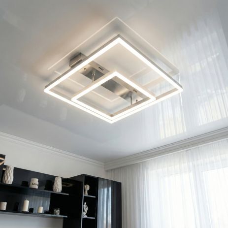 Люстра в зал современная Diasha 60W до 16 м² цвет Хром 2547NEW HR dimmer