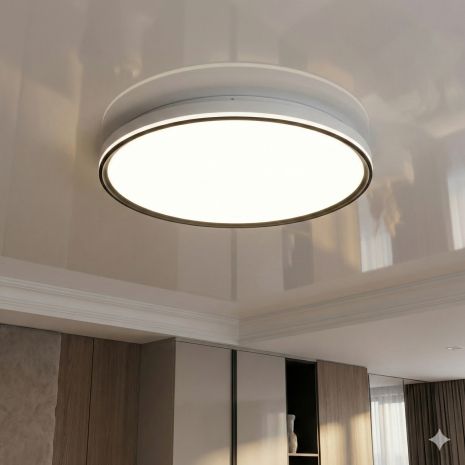 Лед люстра без пульта Diasha 72W до 18 м² цвет Белый + Черный WF-71BLACK Лед люстра без пульта Diasha 72W до 18 м² цвет Белый + Черный WF-71BLACK