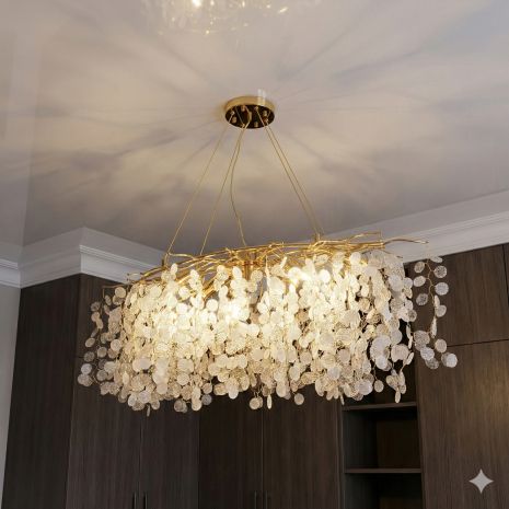 Люстра глицыния классика Diasha цоколь E14 ламп 10 шт цвет Золото 602-L900GD