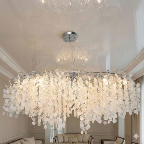 Люстра глицыния в спальню Diasha цоколь E14 ламп 12 шт цвет Хром 602-L1200CH