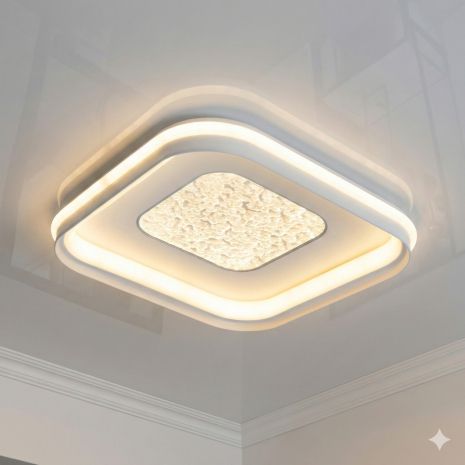 Плоская лед люстра в спальню 12476A