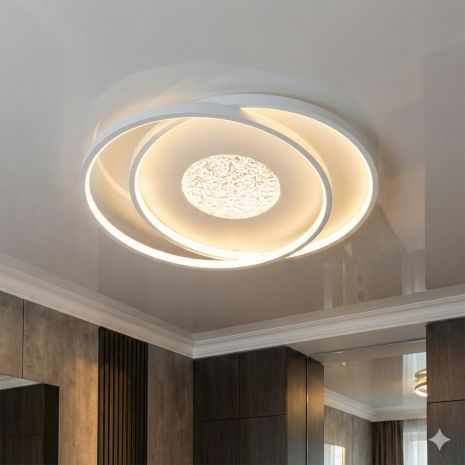 Компактная люстра луна 3 режима 12479