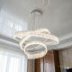 Люстра кольца с прозрачным акрилом подвесная Diasha 220W до 40 м² цвет Белый D8748-800+600+400+300WH