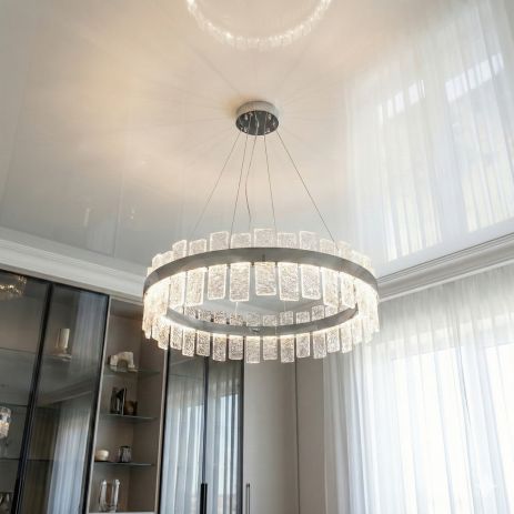 Стильная люстра в спальню Diasha 190W до 30 м² цвет Хром 817/800CH