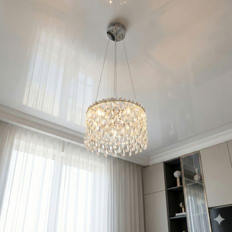 Лед люстра для спальни Diasha 52W до 12 м² цвет Хром 582/400CH