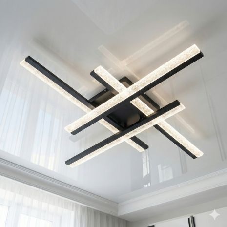 Люстра в стиле Хай тек Diasha 57W до 12 м² цвет Черный MX3068/4BK Люстра в стиле Хай тек Diasha 57W до 12 м² цвет Черный MX3068/4BK