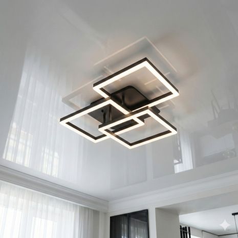 Стильна люстра світлодіодна Diasha 70W до 16 м² колір Чорний MX11058/3S BK