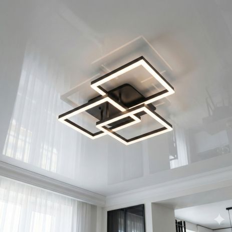 Стильна люстра світлодіодна Diasha 70W до 16 м² колір Чорний MX11058/3S BK