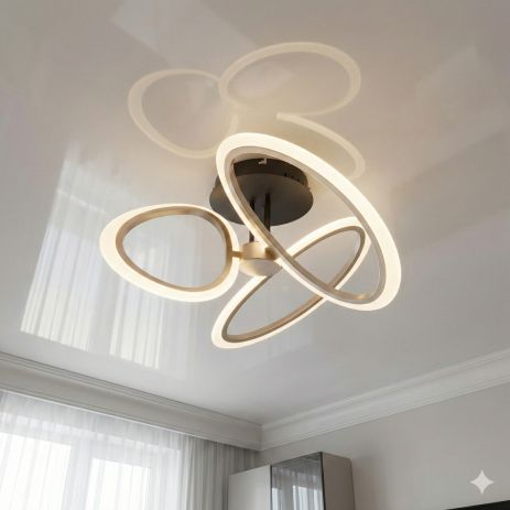 Лед люстра без пульта Diasha 45W до 10 м² цвет Шампань WG5144/3