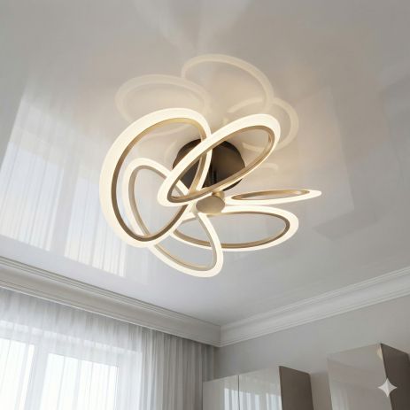 Люстра в современную студию Diasha 72W до 18 м² цвет Шампань WG5144/5