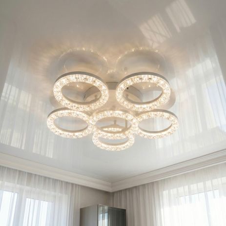 Универсальная светодиодная люстра Diasha 83W до 18 м² цвет Белый MX4770/5+1S WH