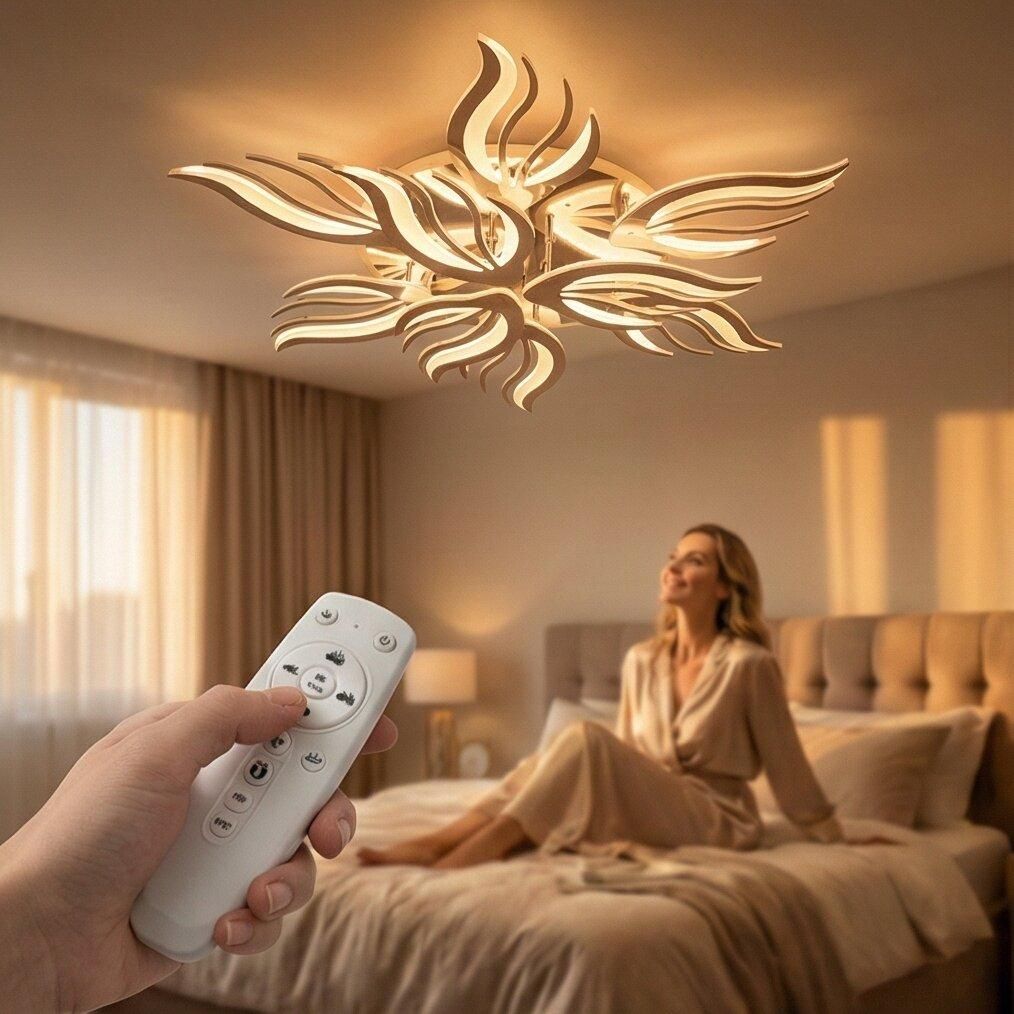 Люстра Led Diasha 150W до 25 м² цвет Хром 2527/6+3HR 3col dim Люстра Led Diasha 150W до 25 м² цвет Хром 2527/6+3HR 3col dim