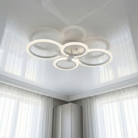 Универсальная потолочная люстра Diasha 55W до 12 м² цвет Белый A8022/4WH