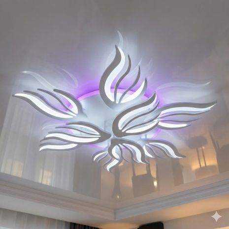 Лед люстра интерьерная Diasha 145W до 20 м² цвет Белый 2527/6+3WH 3col dim